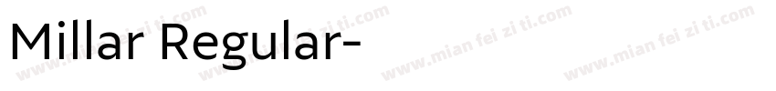 Millar Regular字体转换